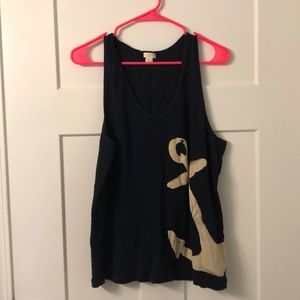 Cute navy anchor tank